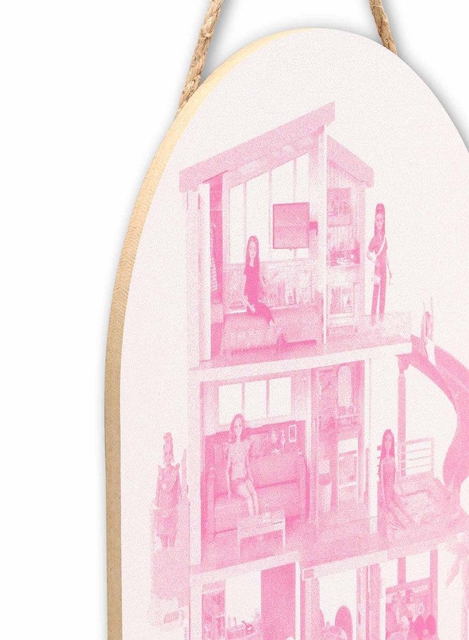 Open Road Brands Mattel Barbie Dreamhouse Hanging Wood Wall Decor - Pink Barbie Sign for Kids' Bedroom or Play Room - Image 4
